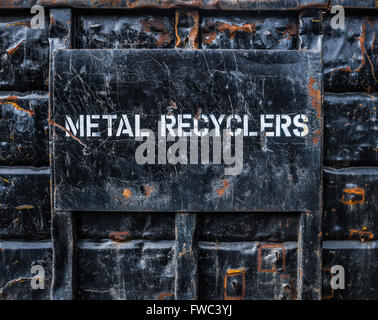 Environmental Image Of A In Industrial Metal Recycling Skip Or Dumpster Stock Photo