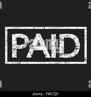 stamp paid text Stock Vector