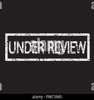 stamp under review text Stock Vector