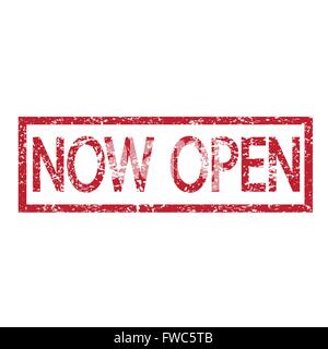 Stamp text now open Stock Vector