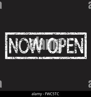Stamp text now open Stock Vector