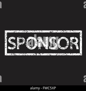 stamp Sponsor  text Stock Vector