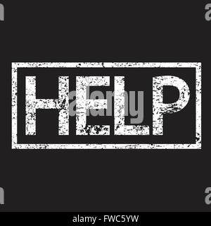 Help stamp text Stock Vector