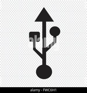 usb icon Stock Vector