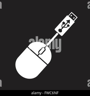 Usb Computer Mouse Icon Stock Vector