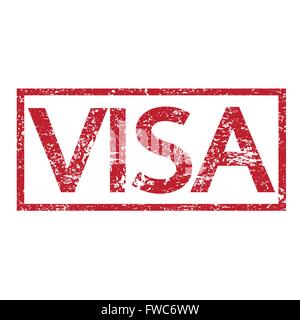 Stamp text VISA Stock Vector