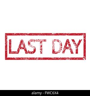 Stamp text LAST DAY Stock Vector