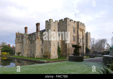 Sunset at Hever Castle, Kent, Britain - Family home of Anne Boleyn, Queen of England from 1533 to 1536. Stock Photo