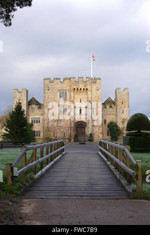 Sunset at Hever Castle, Kent, Britain - Family home of Anne Boleyn, Queen of England from 1533 to 1536. Stock Photo