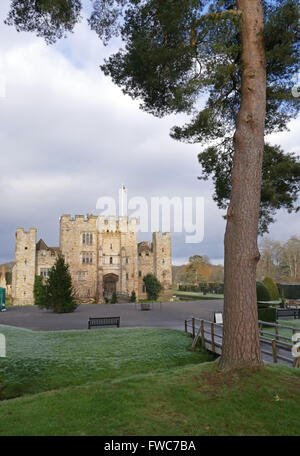 Sunset at Hever Castle, Kent, Britain - Family home of Anne Boleyn, Queen of England from 1533 to 1536. Stock Photo