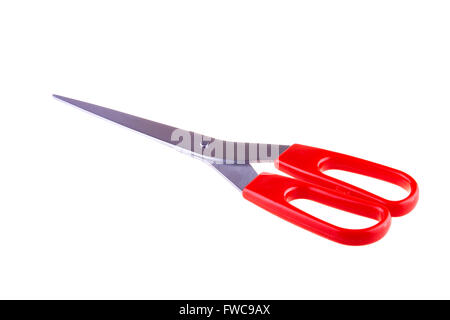 Red Scissors isolated on a white Stock Photo