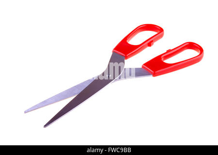 Red Scissors isolated on a white Stock Photo