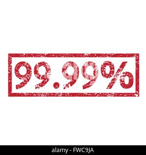 Stamp text 99.99 percent Stock Vector