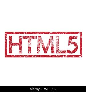 Stamp text HTML5 Stock Vector