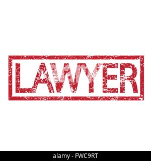 Stamp text LAWYER Stock Vector