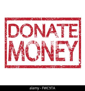 Stamp text DONATE MONEY Stock Vector