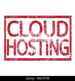 Stamp text CLOUD HOSTING Stock Vector