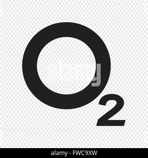 Oxygen O2 Icon Stock Vector