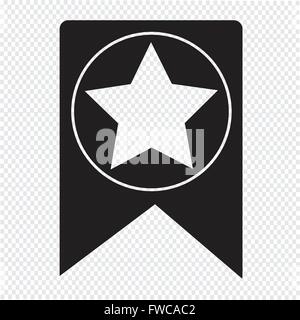 Web Bookmark Ribbon Icon Stock Vector