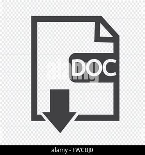 File type DOC icon Stock Vector