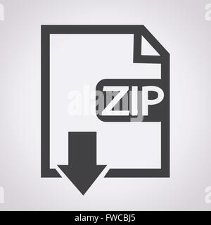 File type ZIP icon Stock Vector