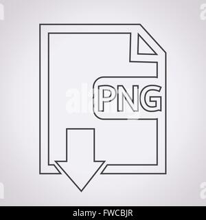 File type PNG icon Stock Vector