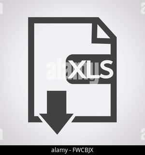File type XLS icon Stock Vector