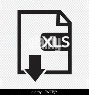 File type XLS icon Stock Vector