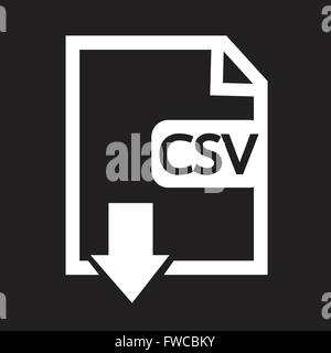 File type CSV icon Stock Vector