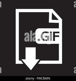 Image File type Format GIF icon Stock Vector