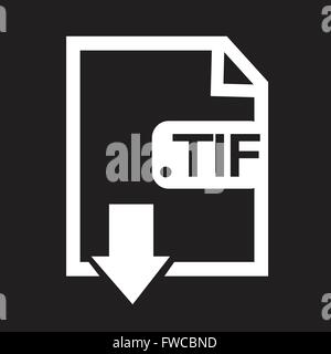 Image File type Format TIF icon Stock Vector