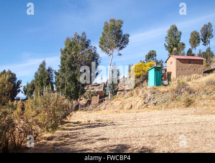 rural andes scenery around Lake Titicaca in Peru (South America) Stock Photo
