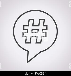 Hashtag speech bubble icon Stock Vector