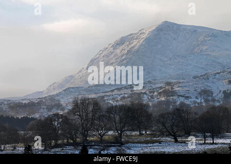 Views of Gau Craig Cadair Idris from the village of Brithdir Gwynedd ...