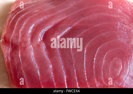 Close up of a yellowfin tuna steak Stock Photo