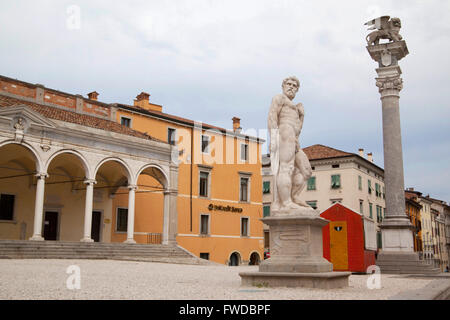 Statue in Piazza Libertà. Udine, Italy. Stock Photo