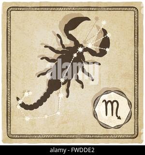 astrological sign - scorpio - vector illustration Stock Vector