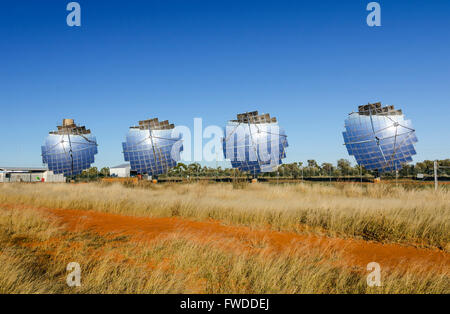 The Windorah Solar Farm is Ergon Energy's first solar farm trial near the town of Windorah in Queensland. Stock Photo