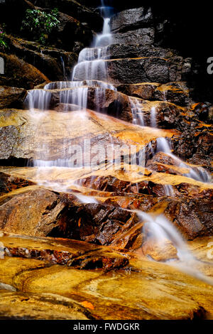 Close up shot of a small waterfall Stock Photo