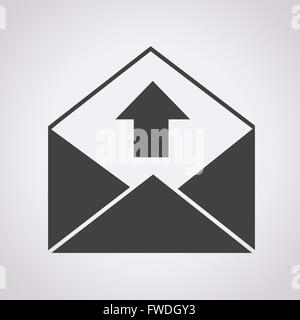 Sending email and envelope icon Stock Vector