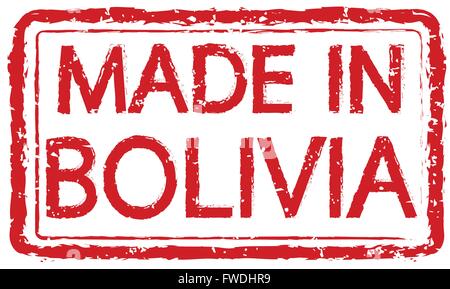Made In BOLIVIA Stamp Text Illustration Stock Vector