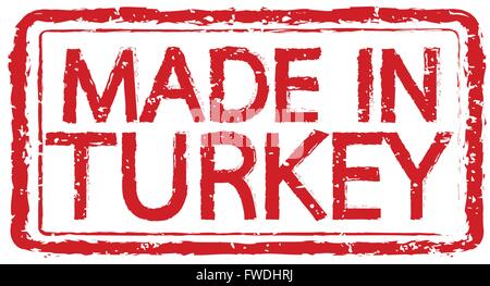 Made in TURKEY stamp text Illustration Stock Vector