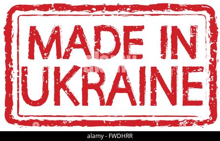 Made in UKRAINE stamp text Illustration Stock Vector