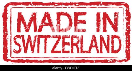 Made in SWITZERLAND stamp text Illustration Stock Vector