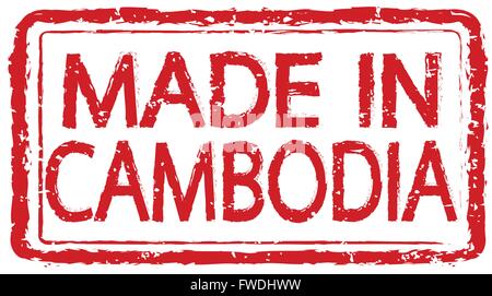 Made in  CAMBODIA stamp text Illustration Stock Vector