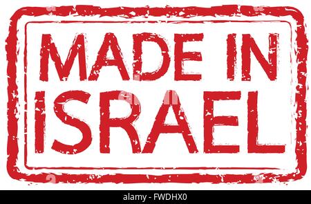 Made in  ISRAEL stamp text Illustration Stock Vector
