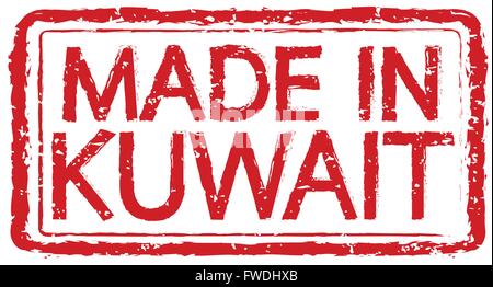 Made in  KUWAIT stamp text Illustration Stock Vector