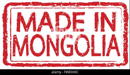Made in  MONGOLIA stamp text Illustration Stock Vector