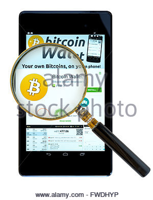 Bitcoin Wallet phone app on an android tablet PC, Dorset ...