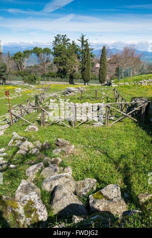 Etrurian ruins, Vetulonia, Tuscany, Italy, EU, Europe Stock Photo